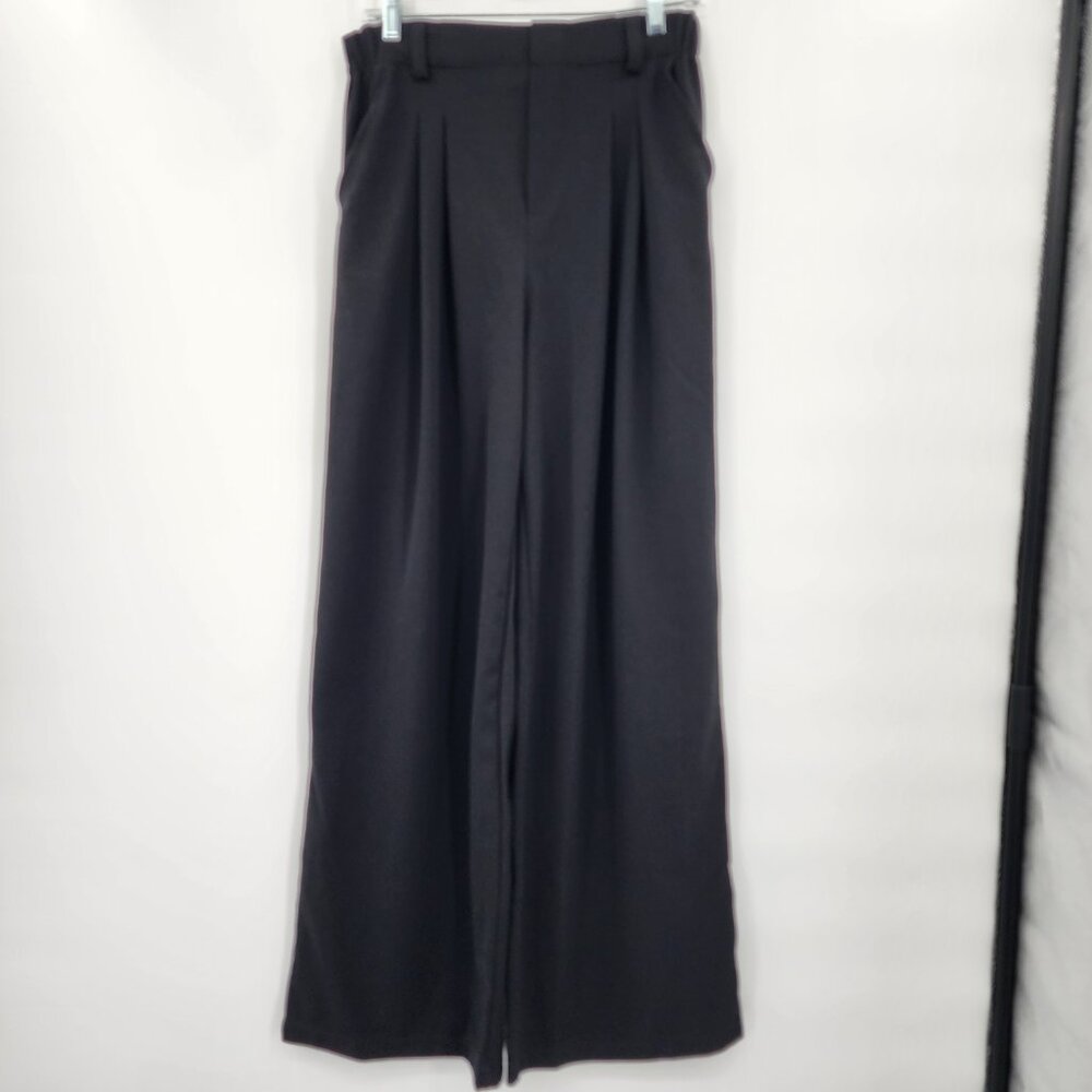 HALARA High Waist Waffle Knit Wide Leg Pants Black Various Sizes NWOT - Picture 3 of 9
